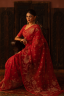 Peony Embroidered Half Silk Sari